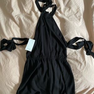 Black off the shoulder romper